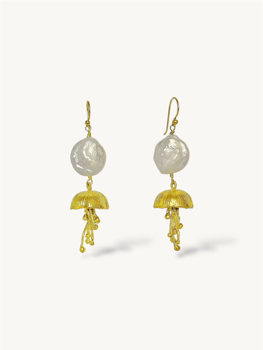 Pearl jellyfish earrings