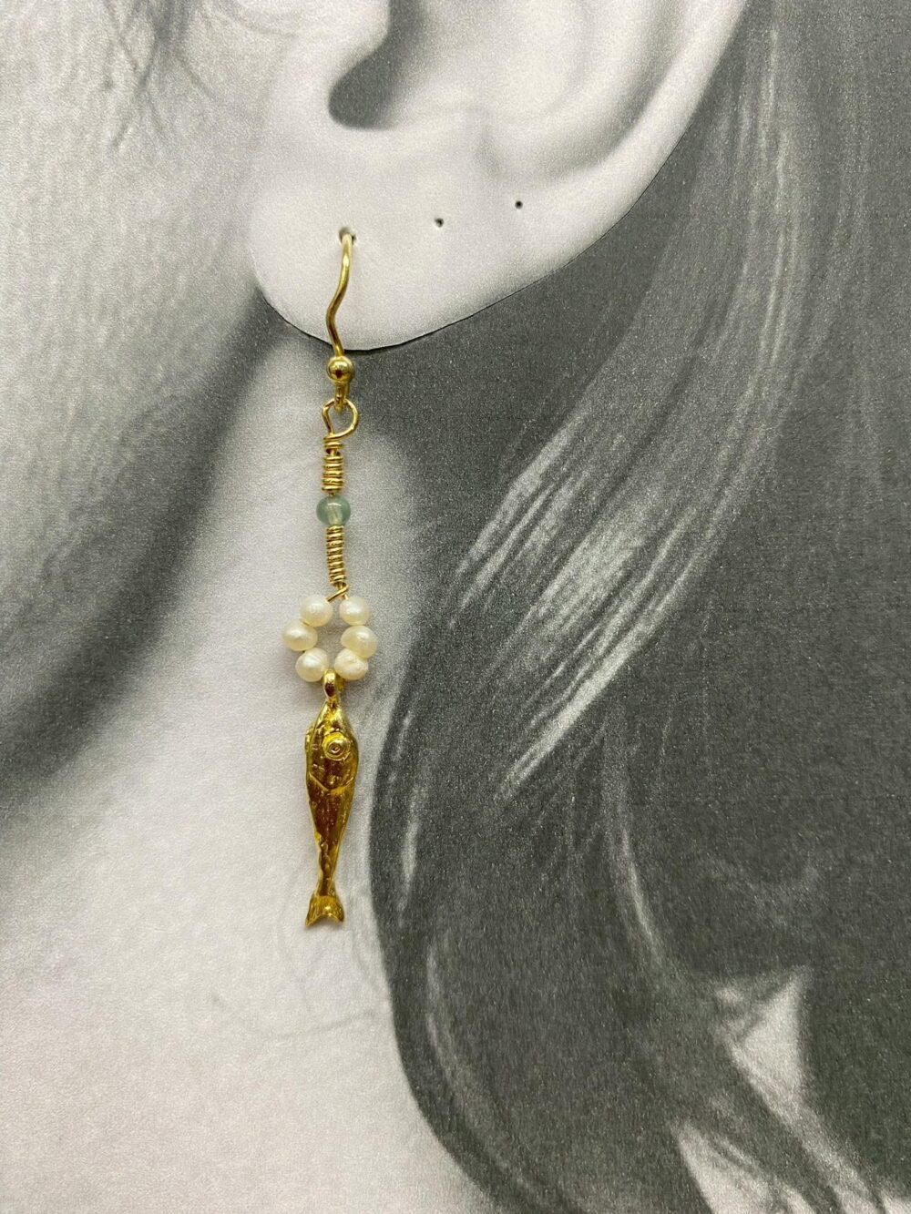 Small fish earring - single piece